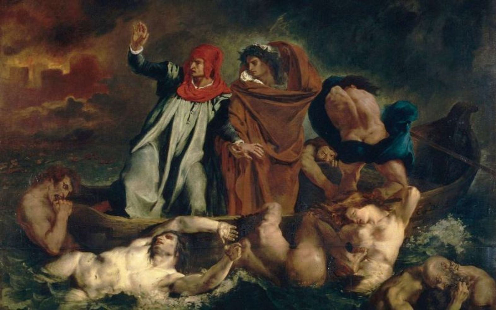 "La barca de Dante", E. Delacroix