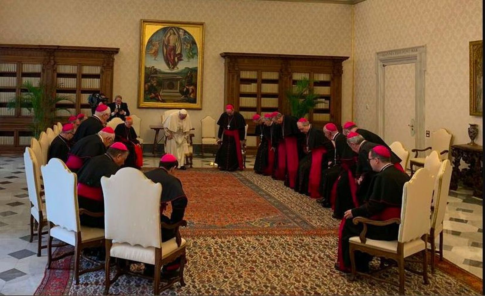 Francisco, con los obispos españoles