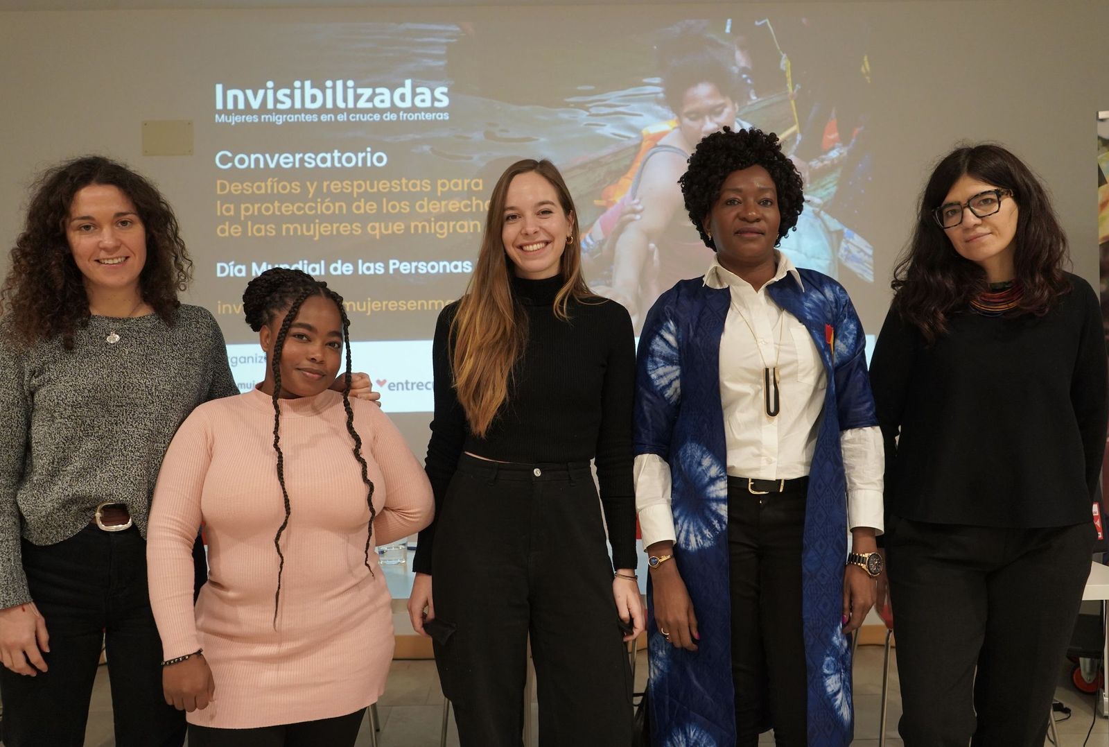 Las participantes en la rueda de prensa de Entreculturas y Alboan