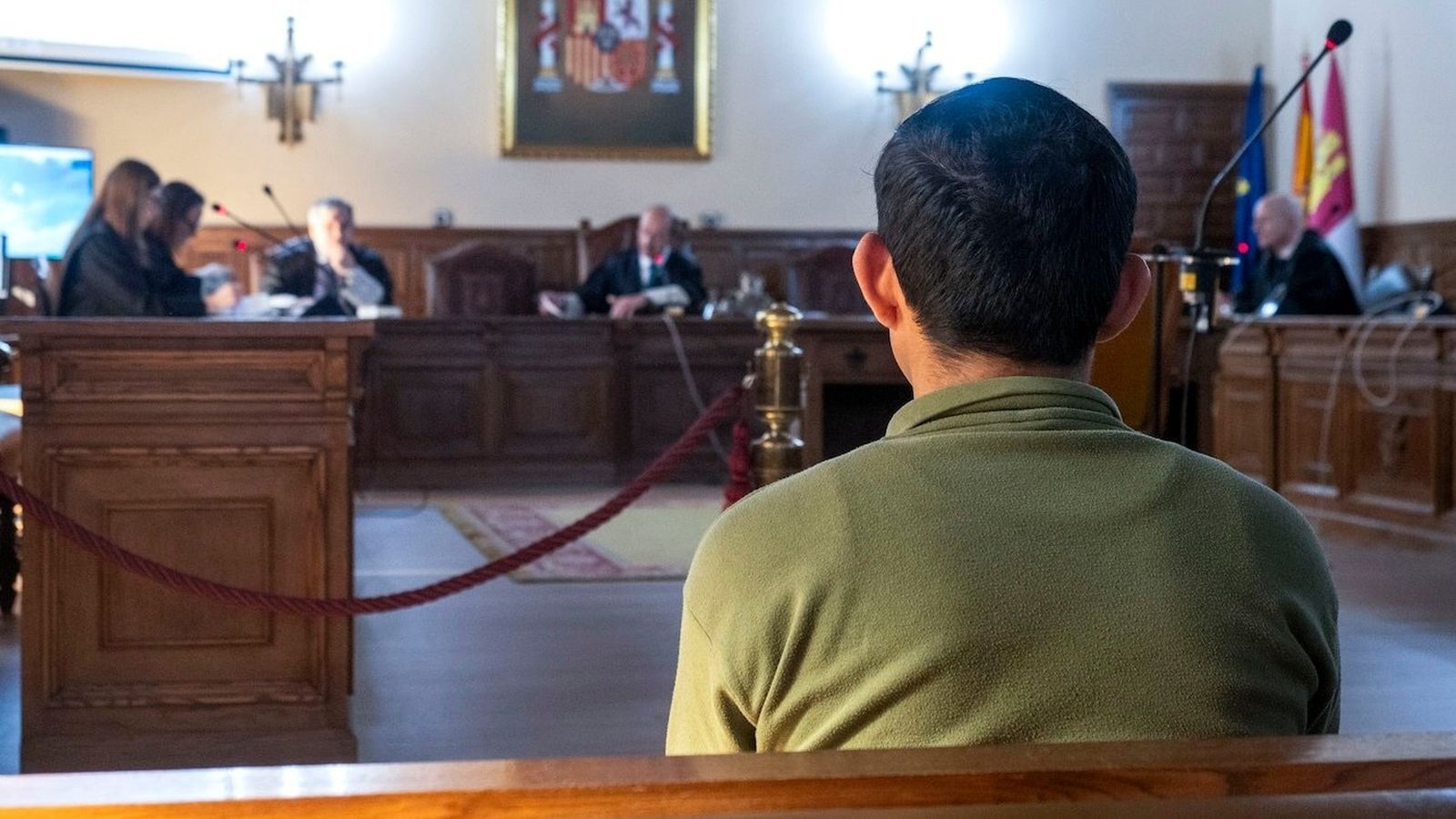 El sacerdote condenado, durante el juicio