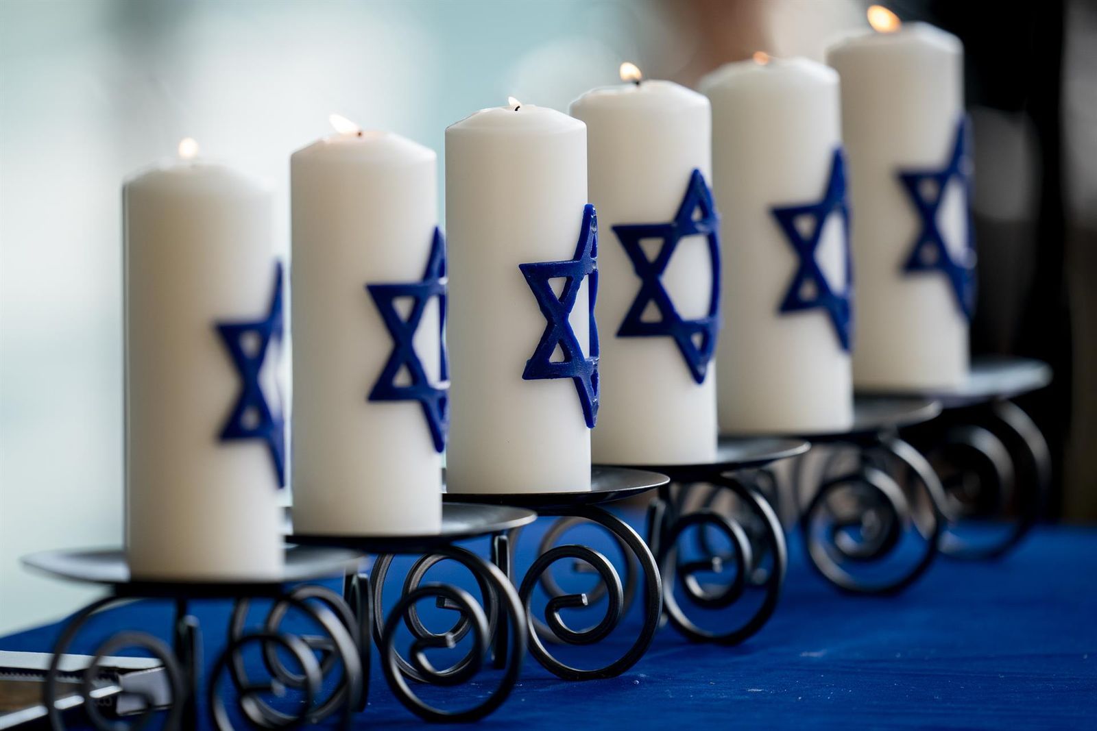 Velas en Madrid en el Día de recuerdo del Holocausto