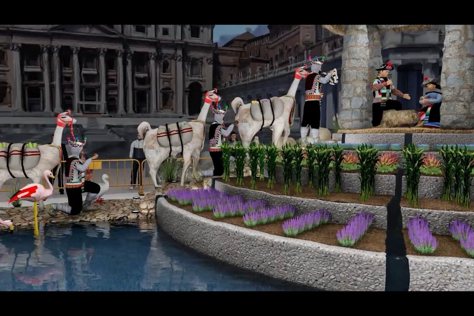 Presentación del pesebre en Perú
