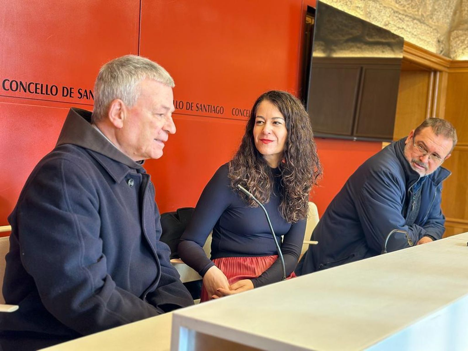 Santiago Agrelo, en el Concello de Santiago