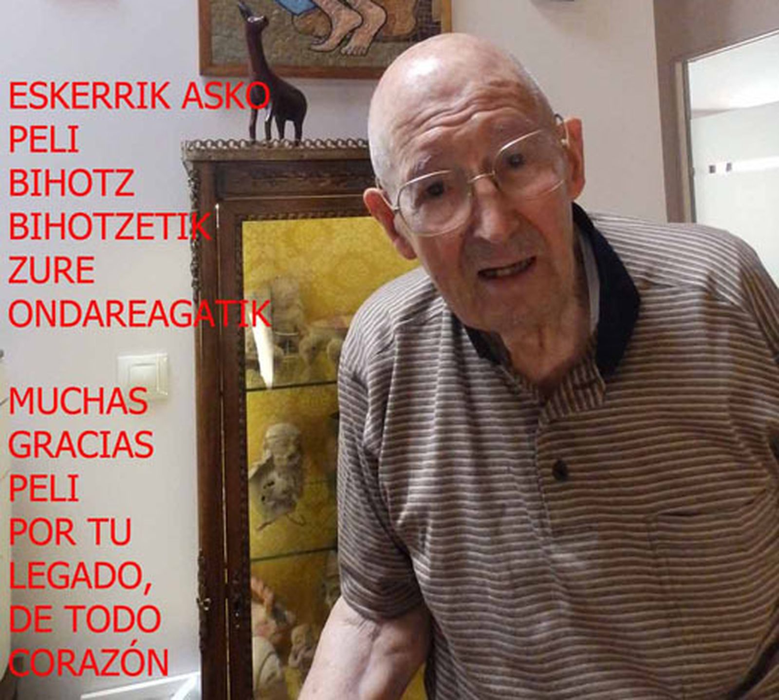 A Peli Romarategui, misionero y artesano por sus 100 años de vida