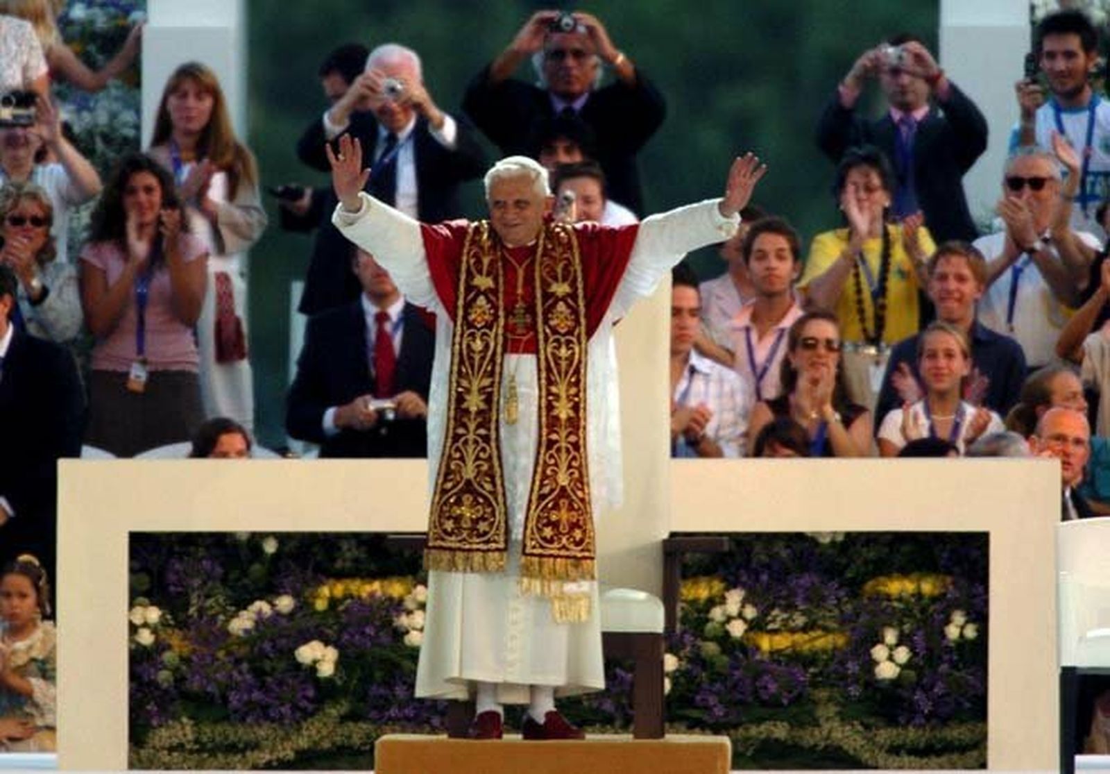 Benedicto en la Ciudad de las Artes y las Ciencias, en Valencia
