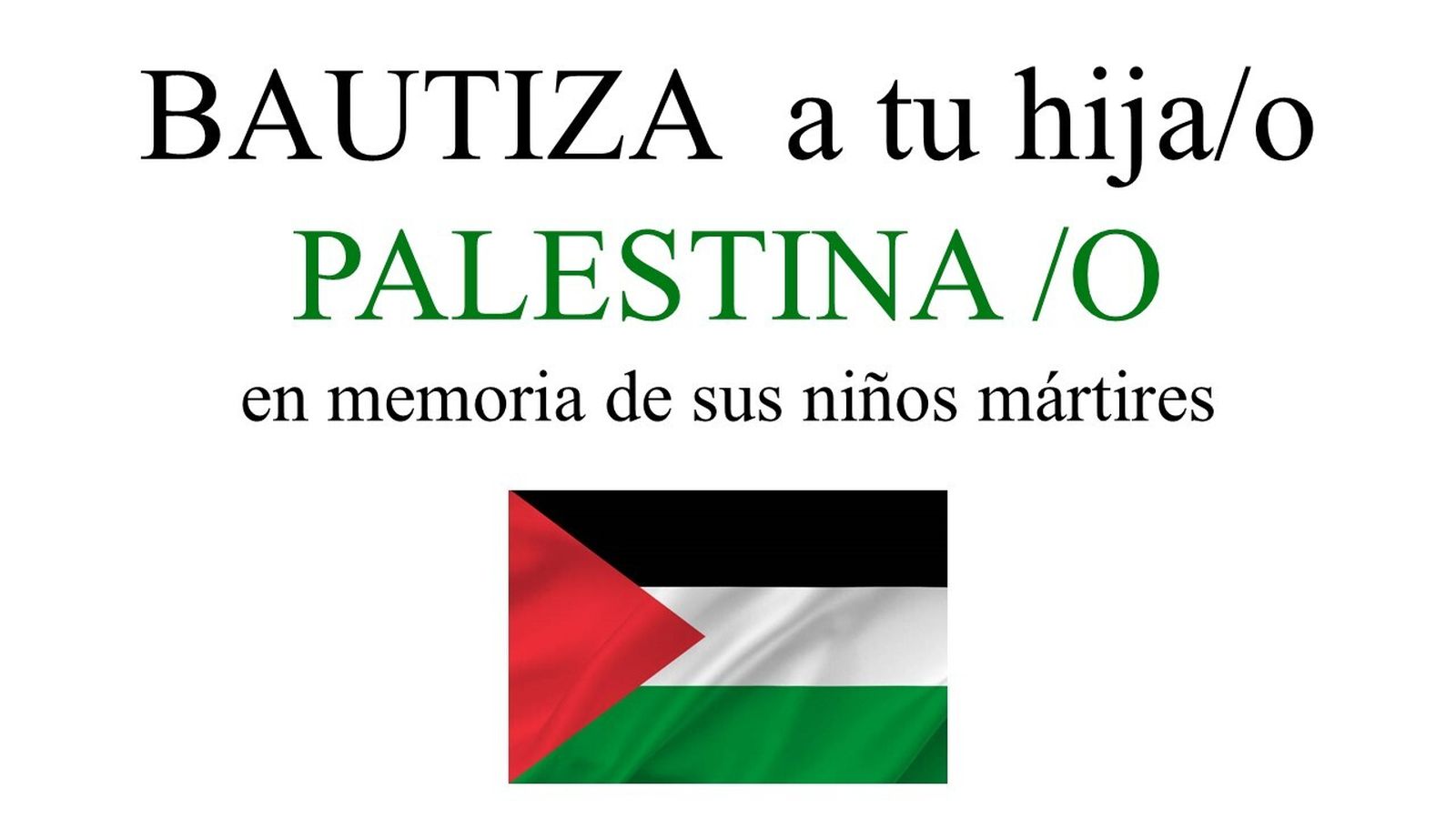 Campaña en memoria de los niños mártires de Palestina