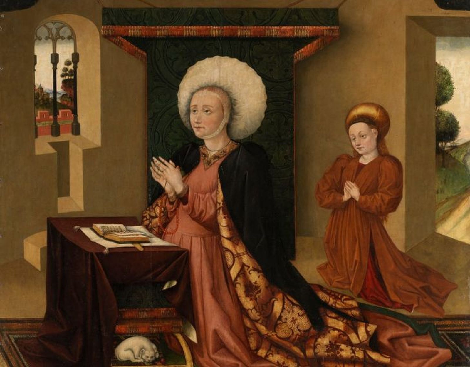 Escena en el Retablo de los Gozos de Santa María