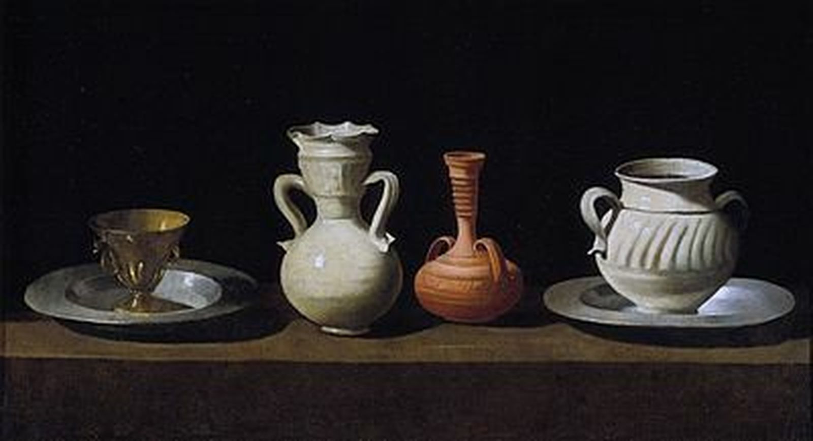 Bodegón de recipientes, Francisco de Zurbarán