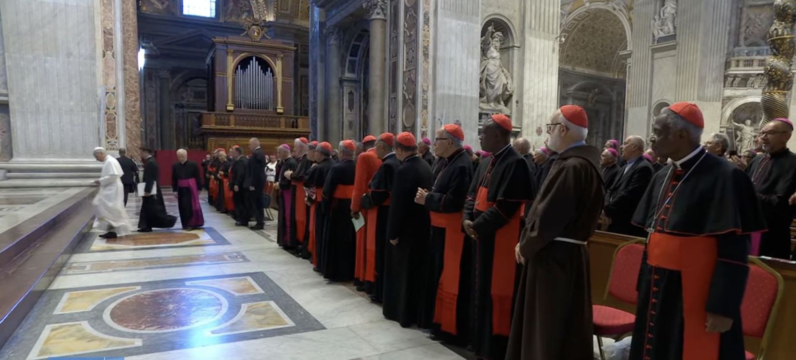 El Papa, en la basílica de San Pedro