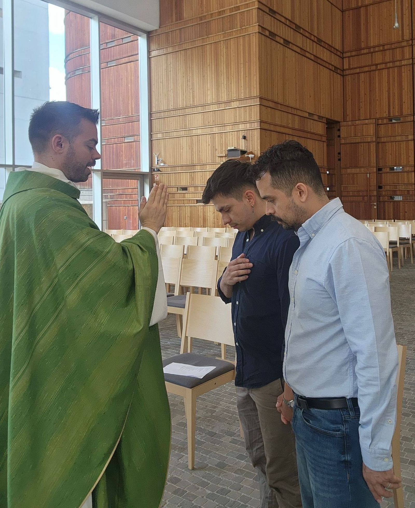 Bendición recibida durante una peregrinación con mi novio