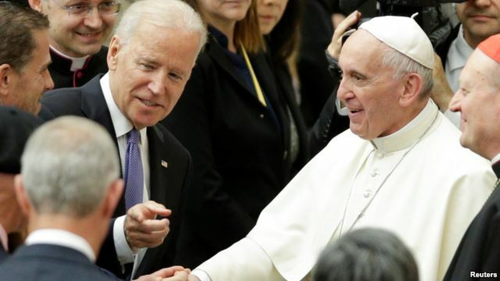Joe Biden, junto al Papa