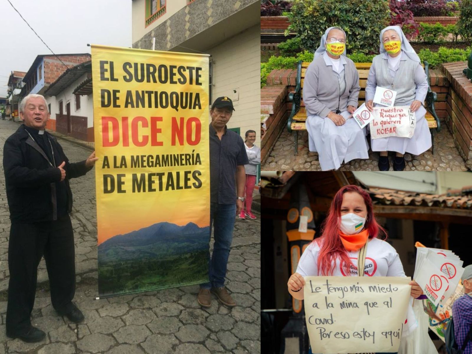 Collage con varias imágenes de movilizaciones