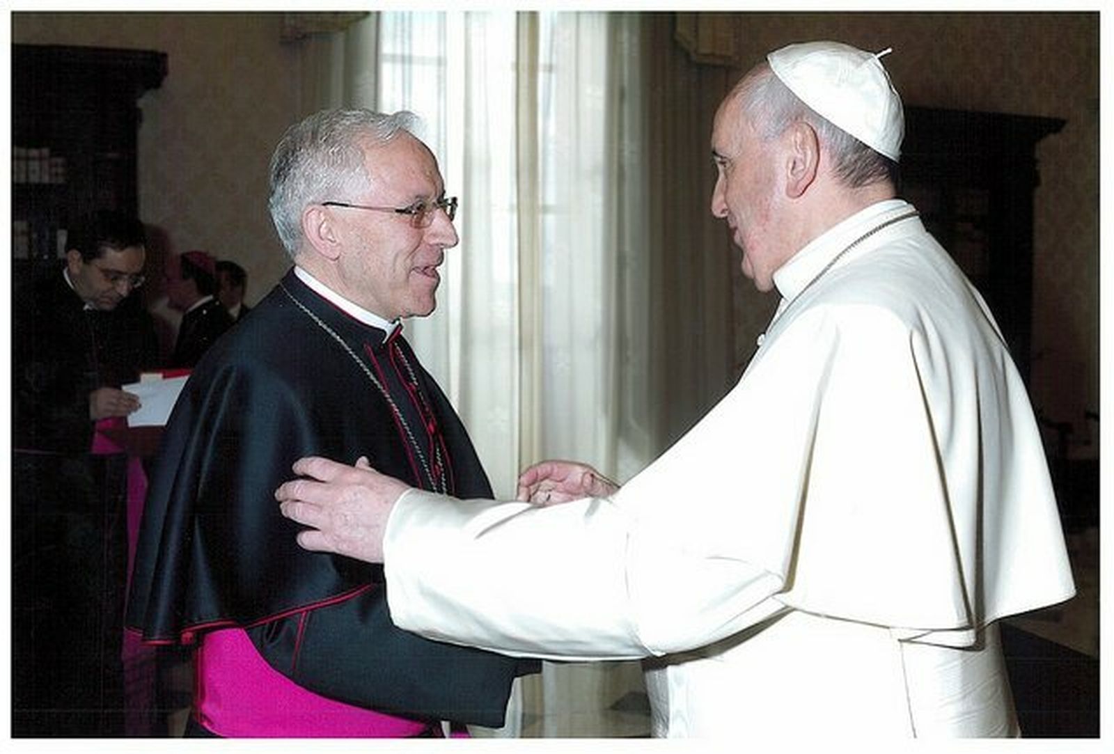 El Papa Francisco, con el obispo de Tarazona
