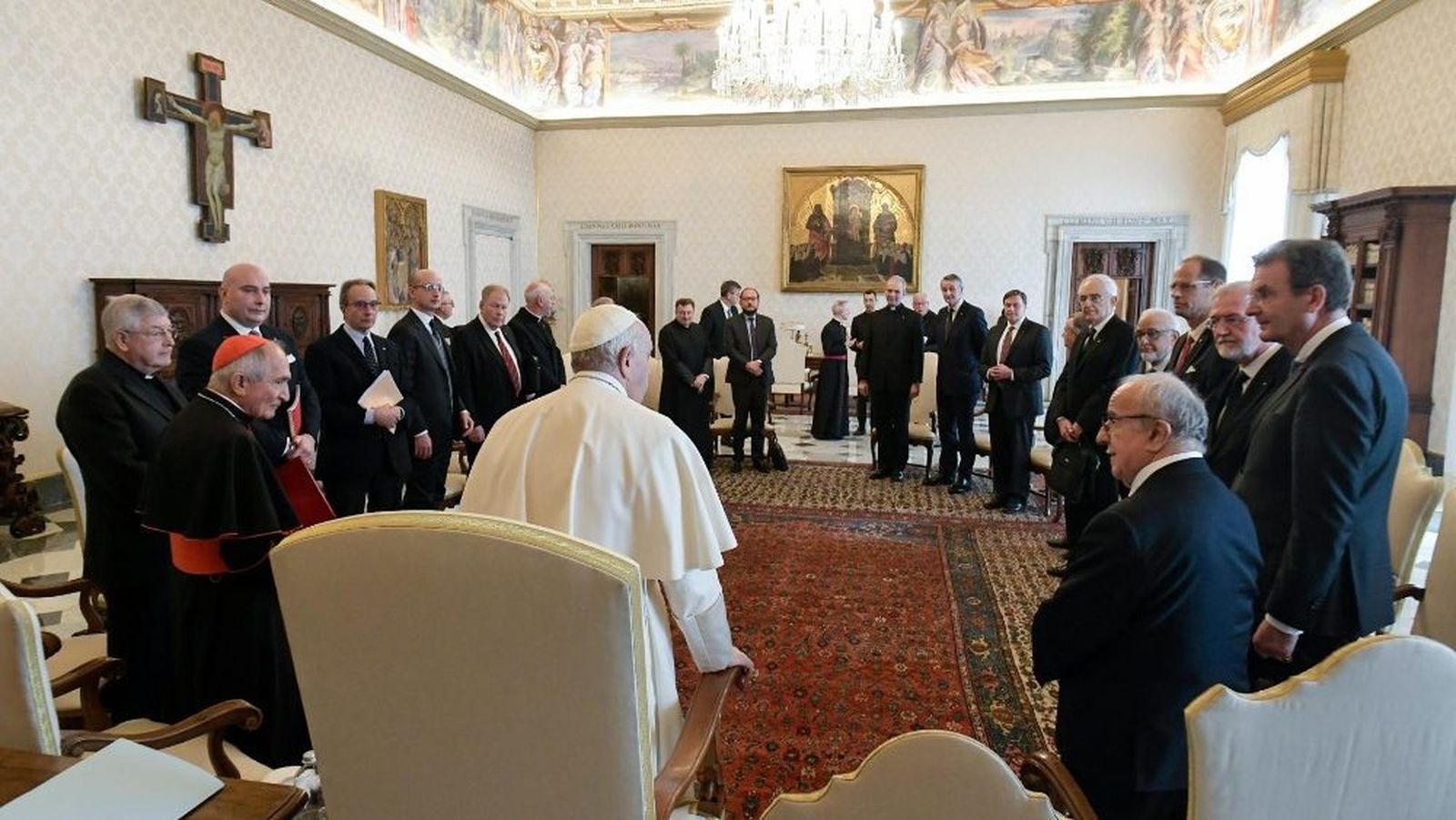 Francisco y delegación de la Orden de los Caballeros de Malta