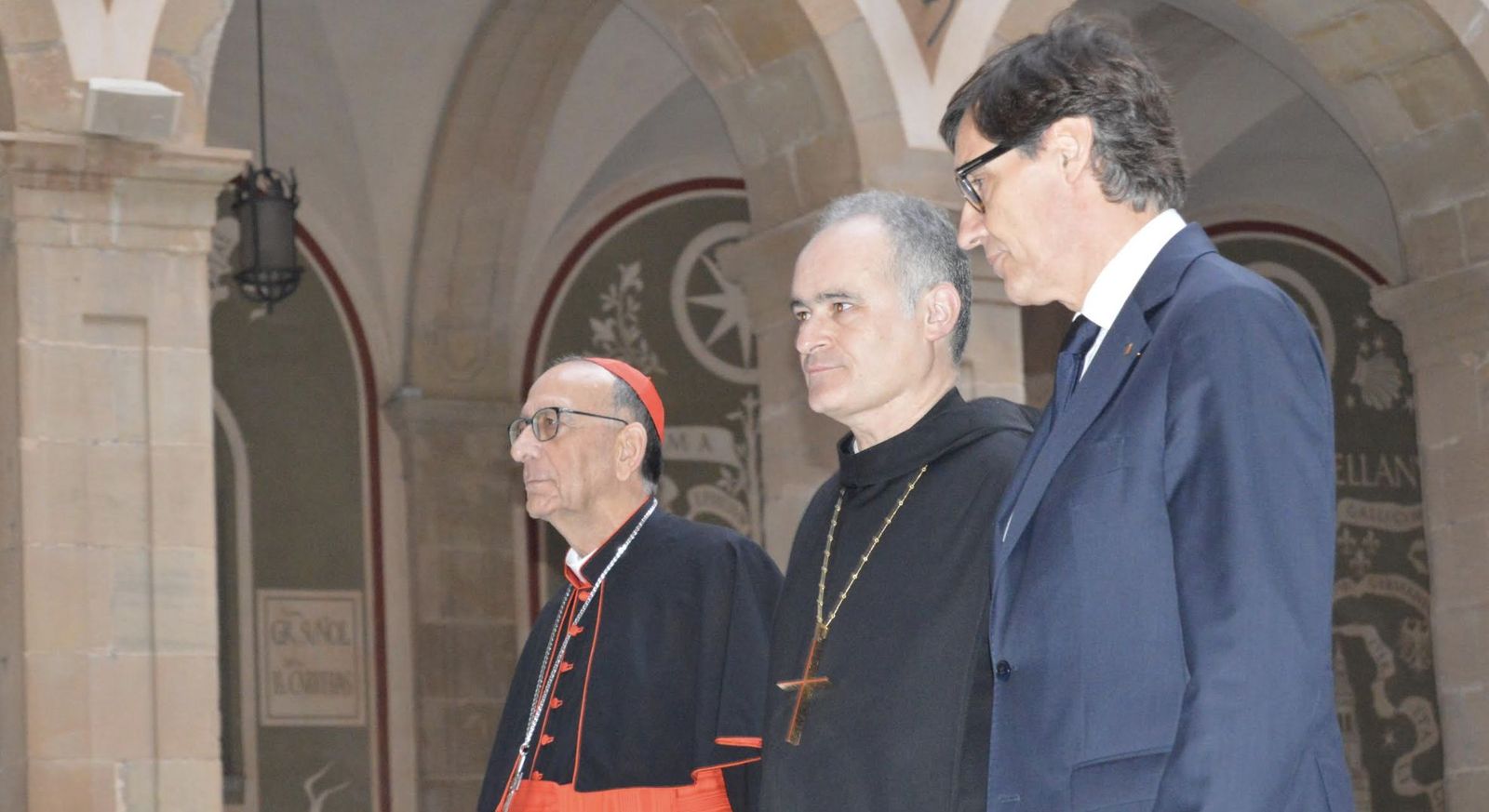 Omella, abad de Montserrat y Salvador Illa