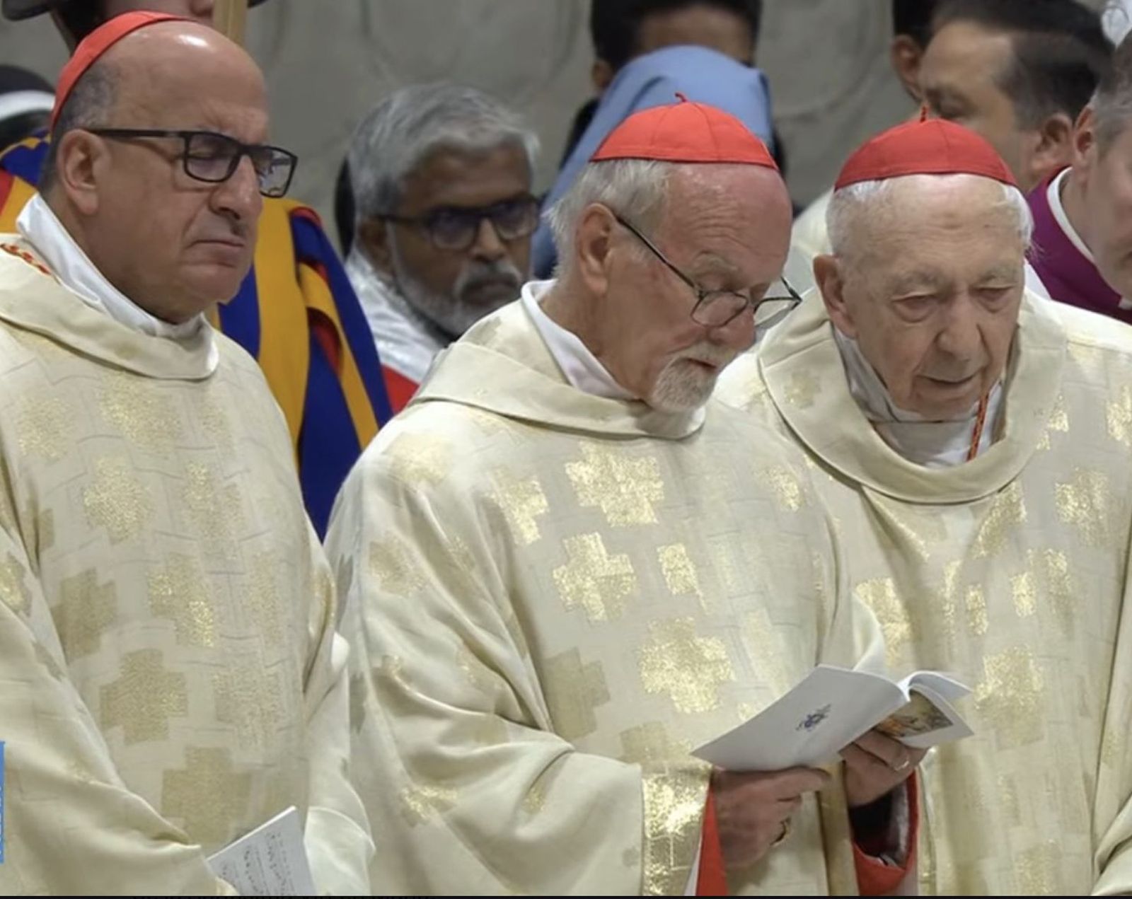 Los cardenales Chomali, Bokalic y Acerbi