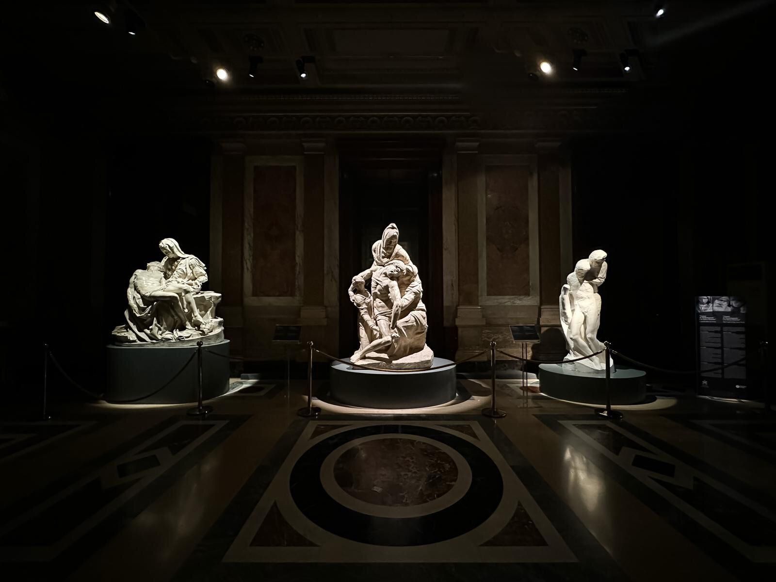 Los tres 'calcos' de la Pietá de Miguel Ángel, por primera vez en los Museos Vaticanos