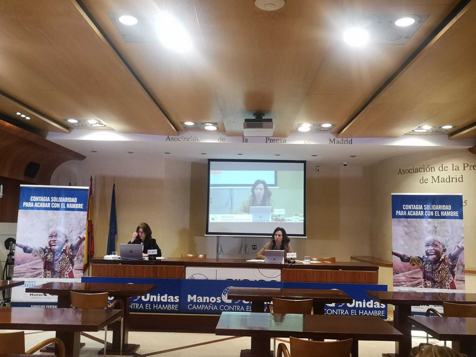 Clara Pardo, durante la rueda de prensa de Manos Unidas