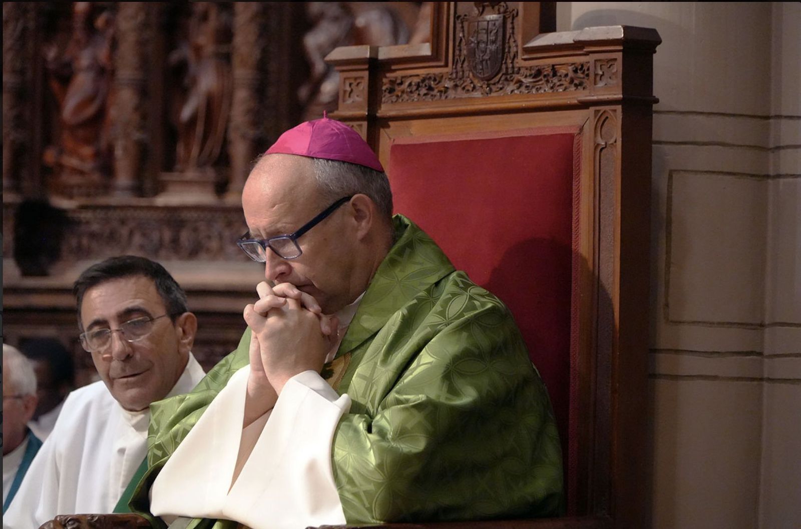 Satué, en la misa de despedida