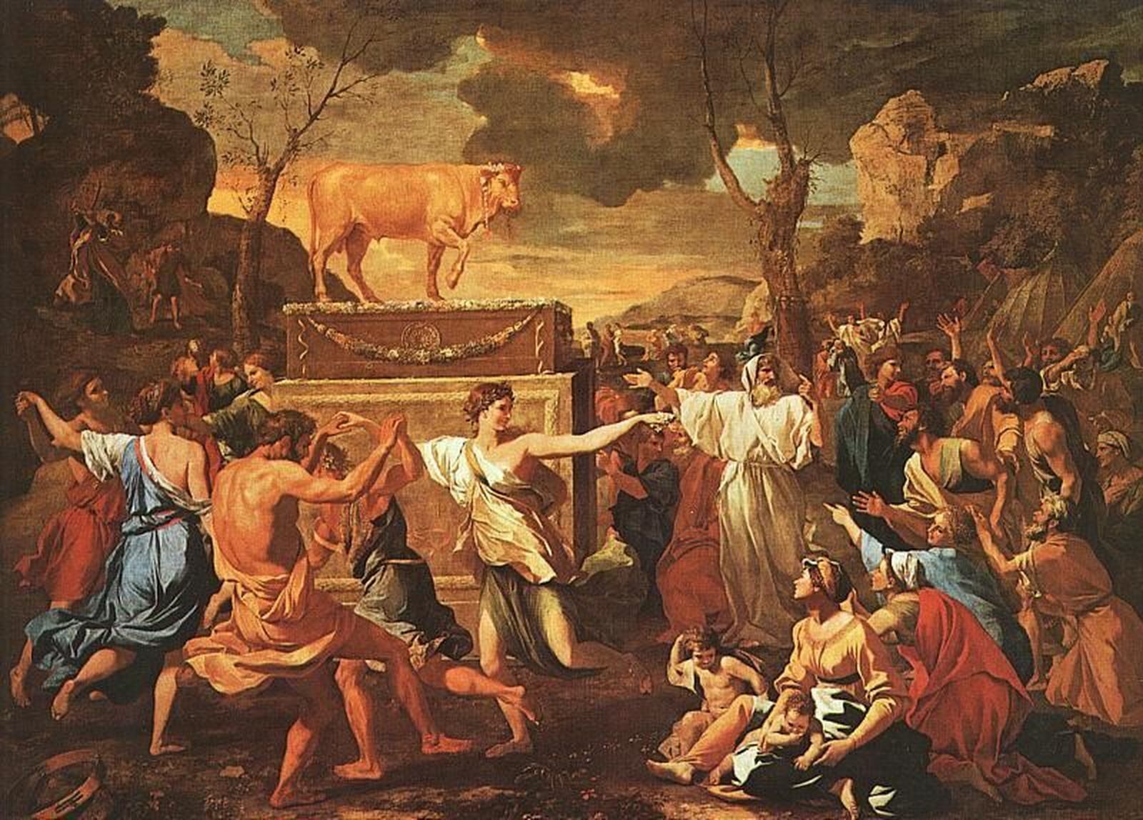 Adoración del Becerro de Oro. Poussin