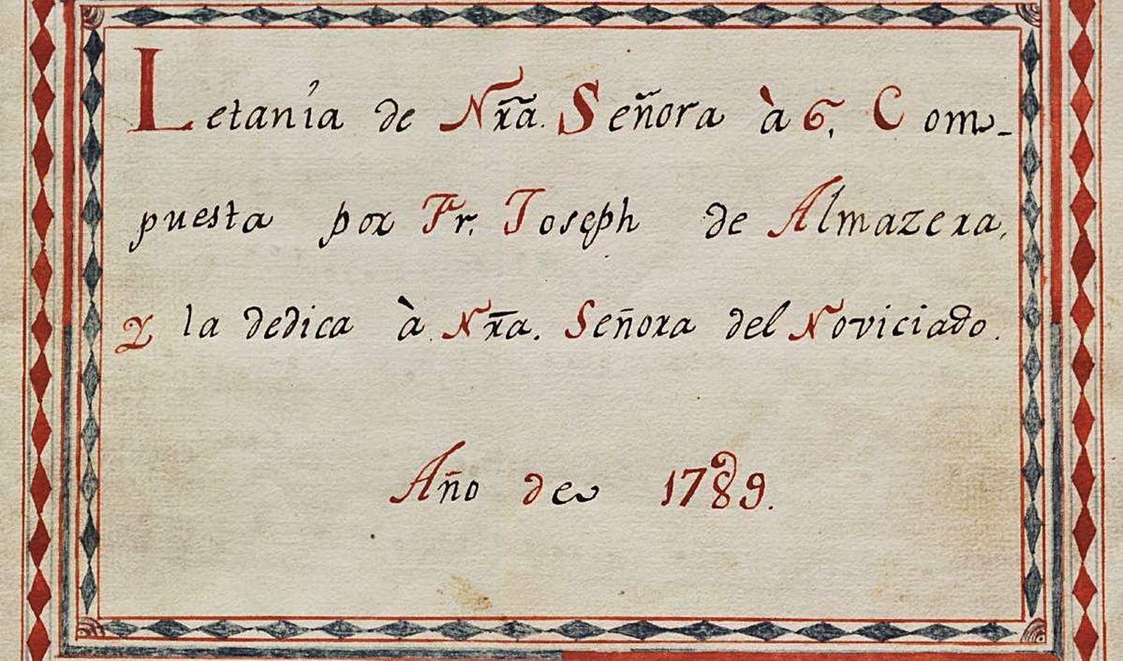 Portadilla de una de las partituras.