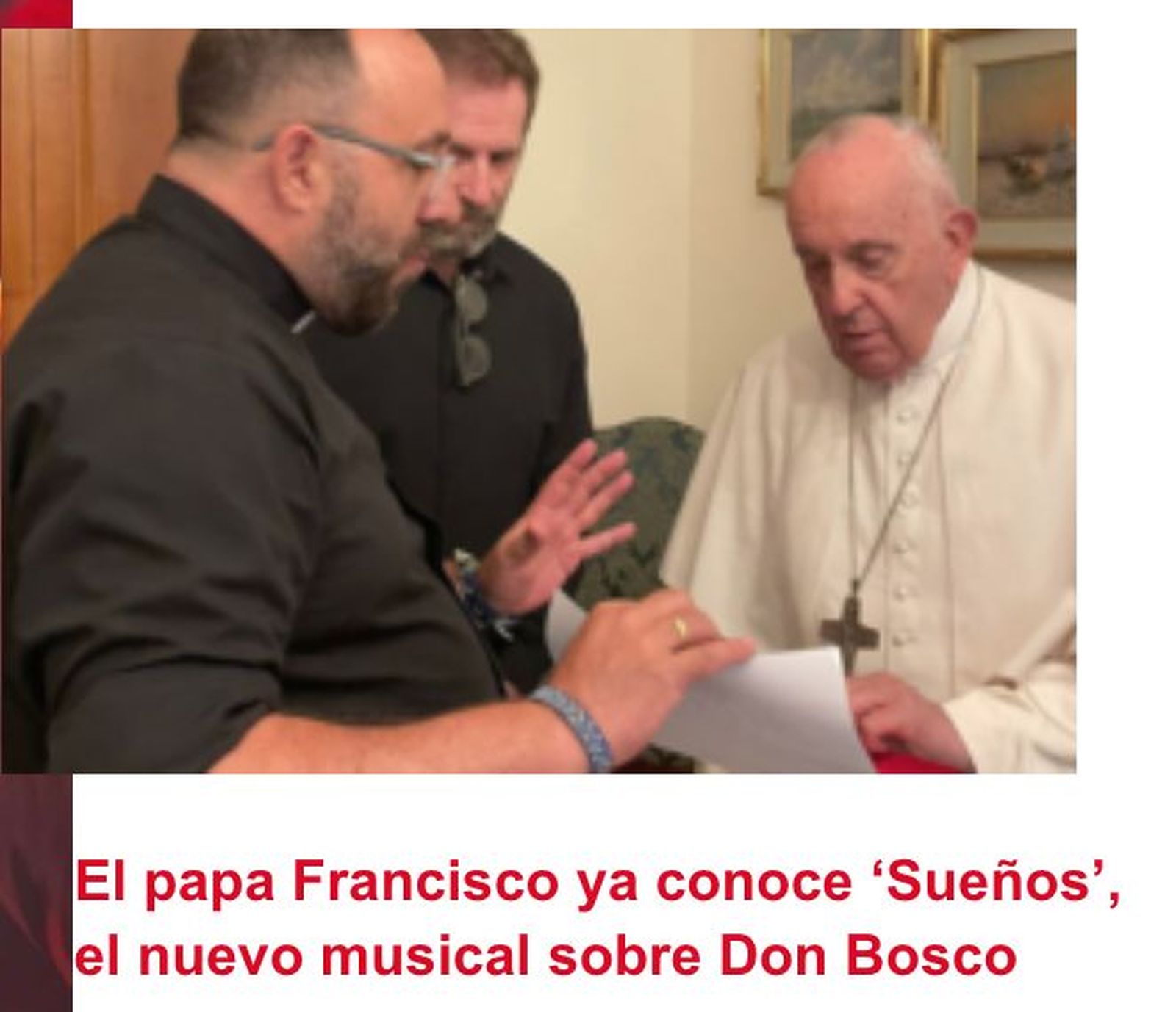 Toño Casado presenta el proyecto al Papa