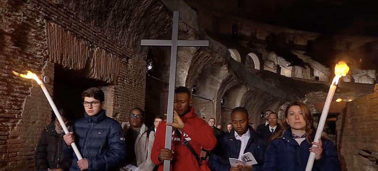 Una de las estaciones del Vía Crucis