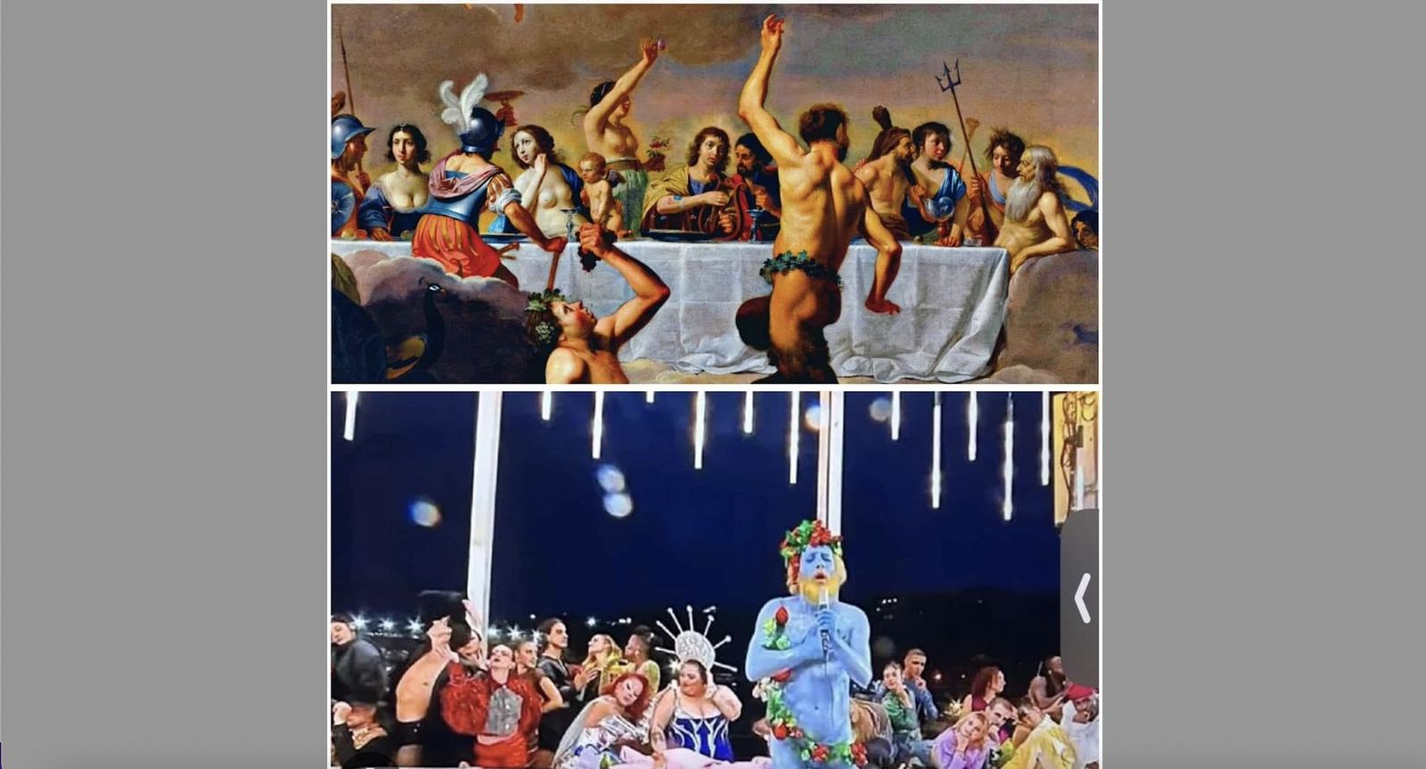 El Festín de los Dioses y la representación en la gala