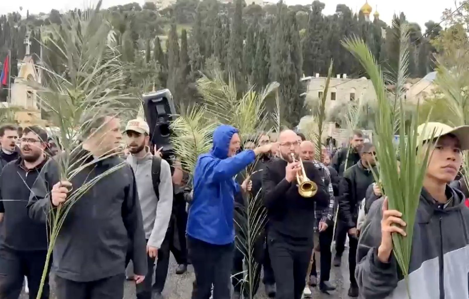 Procesión desde el Monte de los Olivos