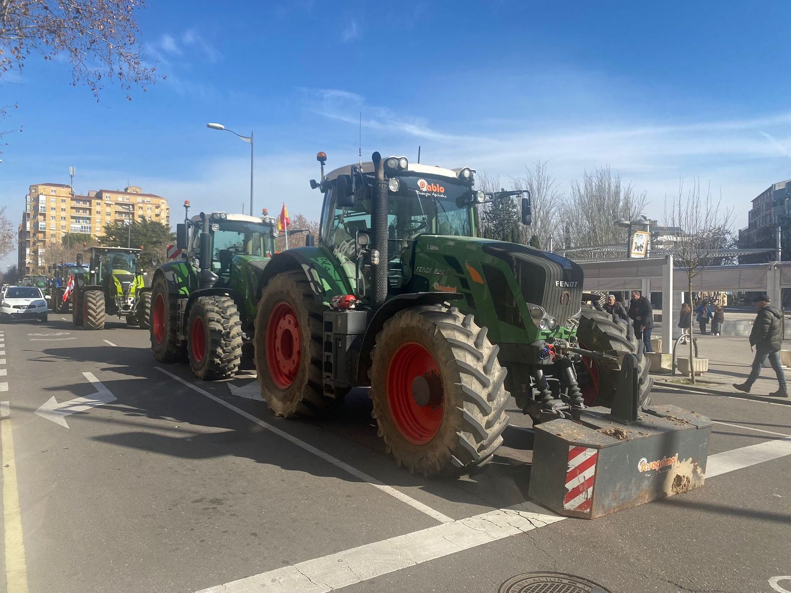 Protesta de tractores en Zamora