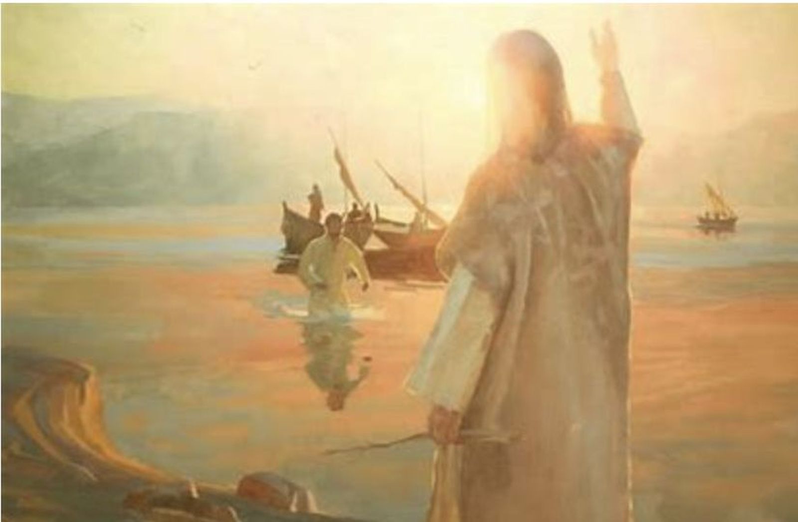 Jesús se aparece junto al lago de Galilea