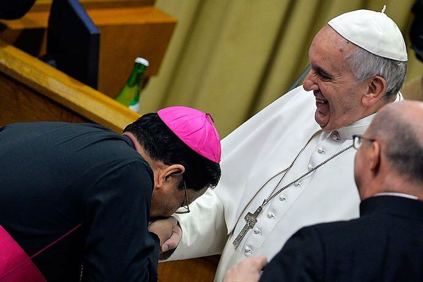 Francisco, durante su encuentro con los cardenales