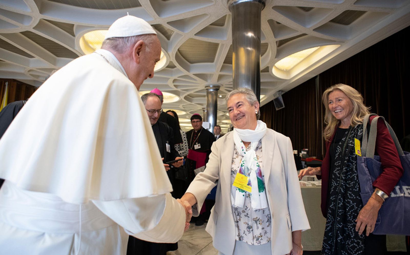 María Luisa Berzosa, con el Papa Francisco