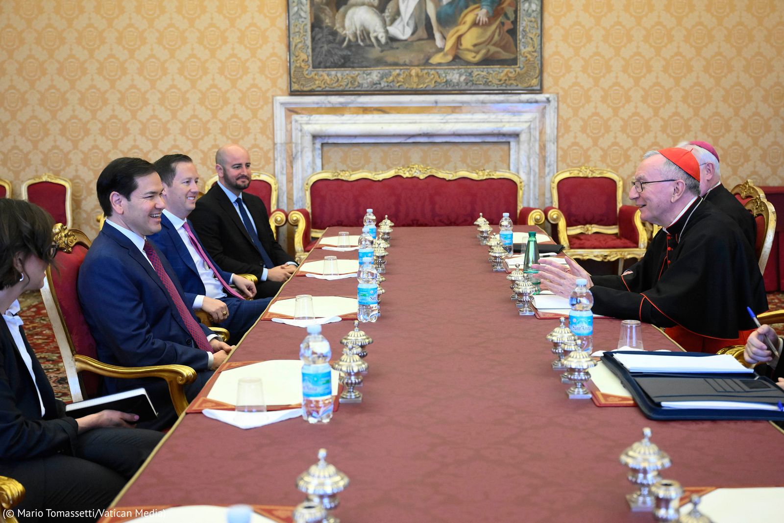 Marco Rubio, con Parolin