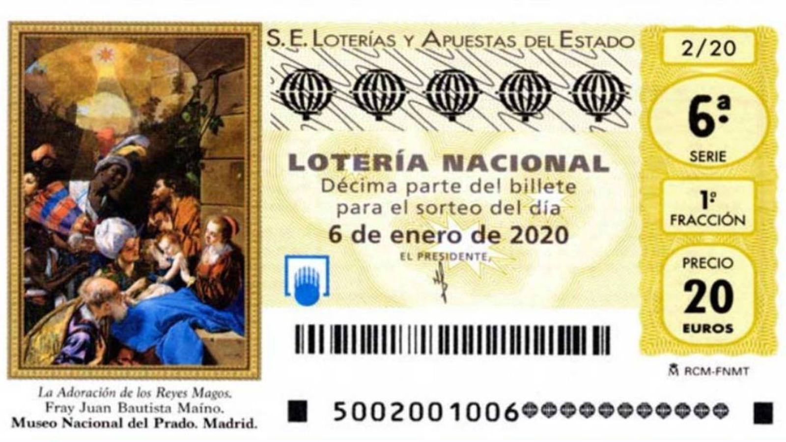 La adoración de los Magos, de Juan Bautista Maíno, y el sorteo del Niño