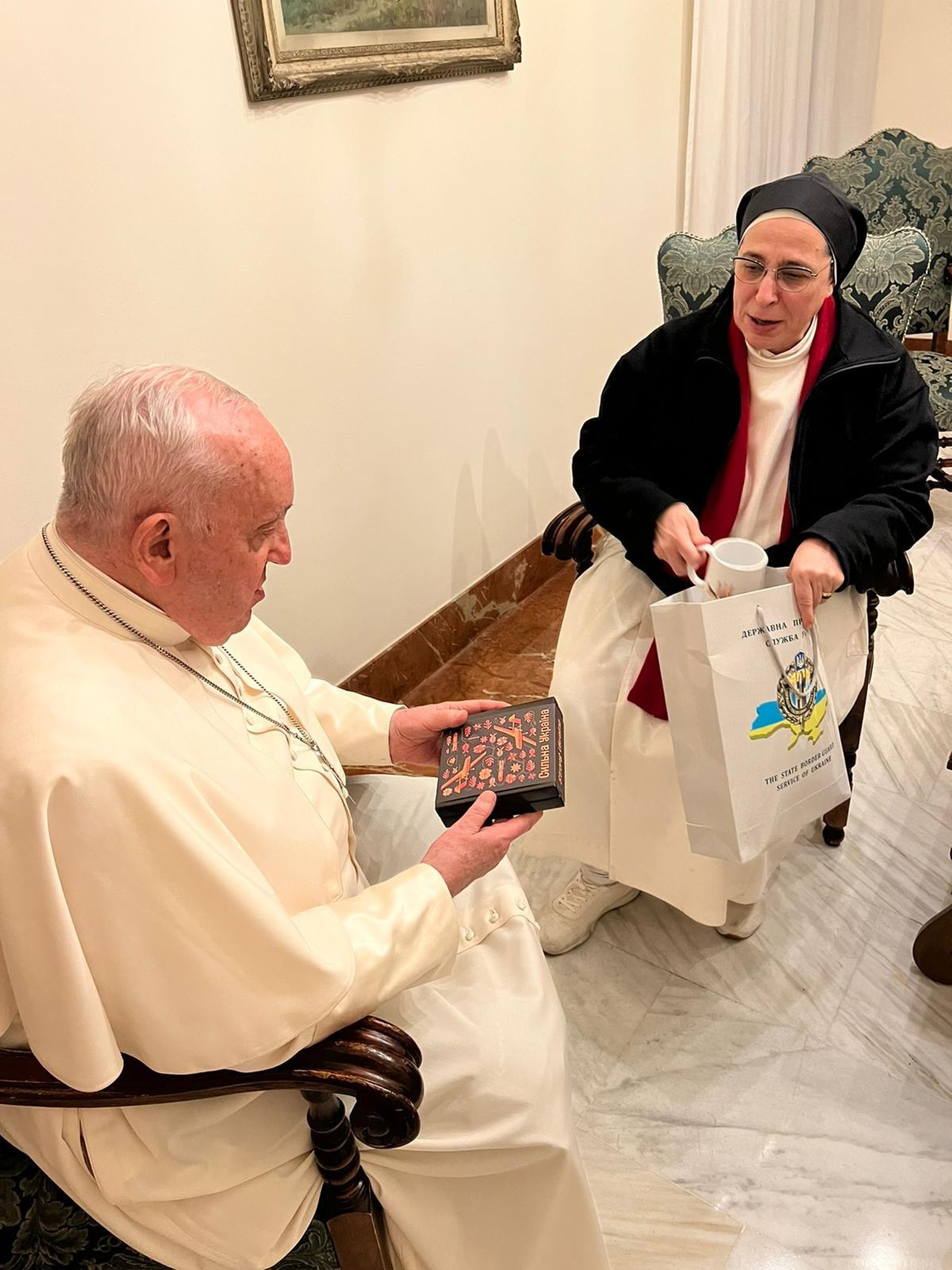 Sor Lucía, con el Papa Francisco