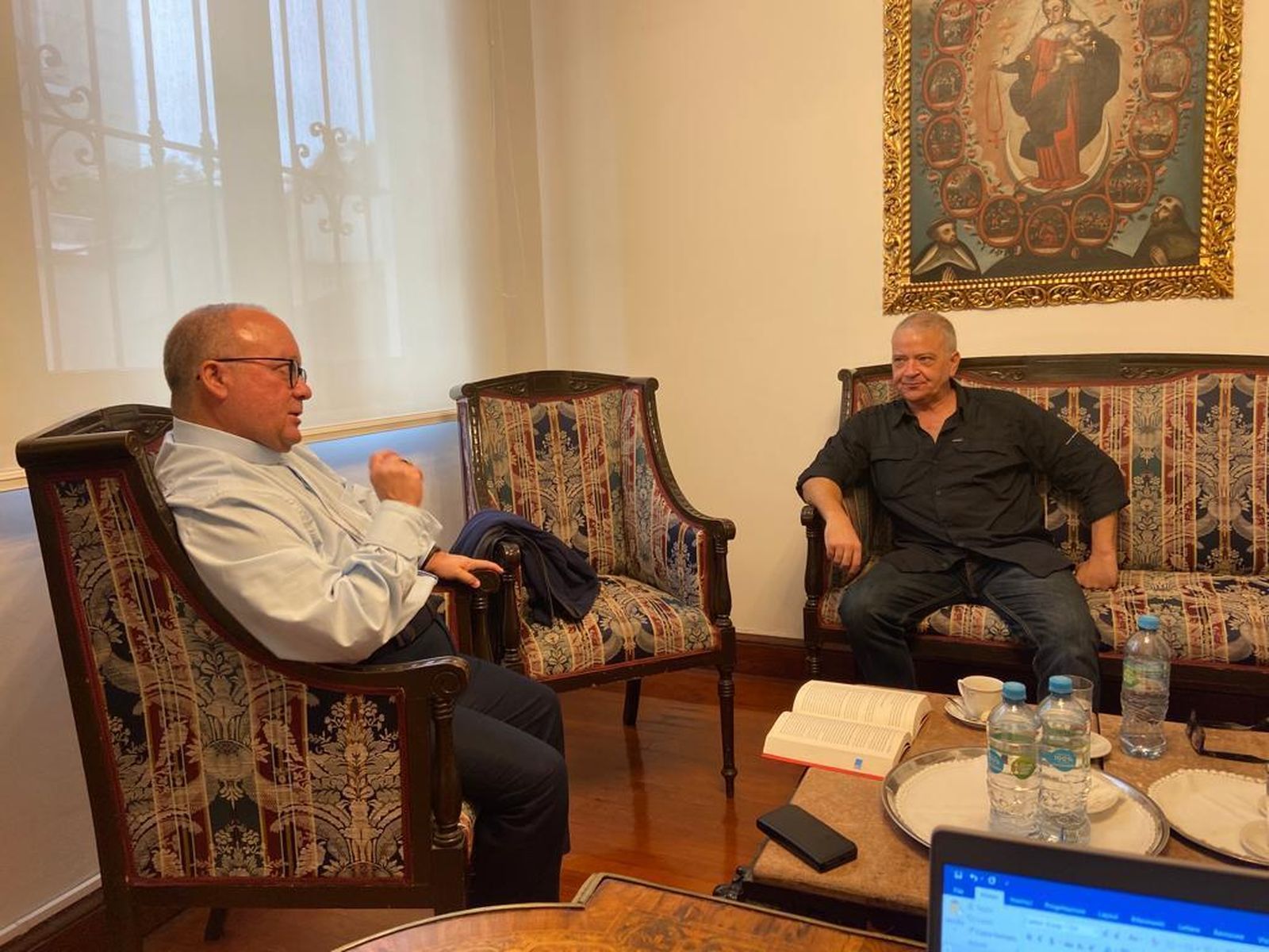 Salinas, con Sciclina en la Nunciatura de Perú