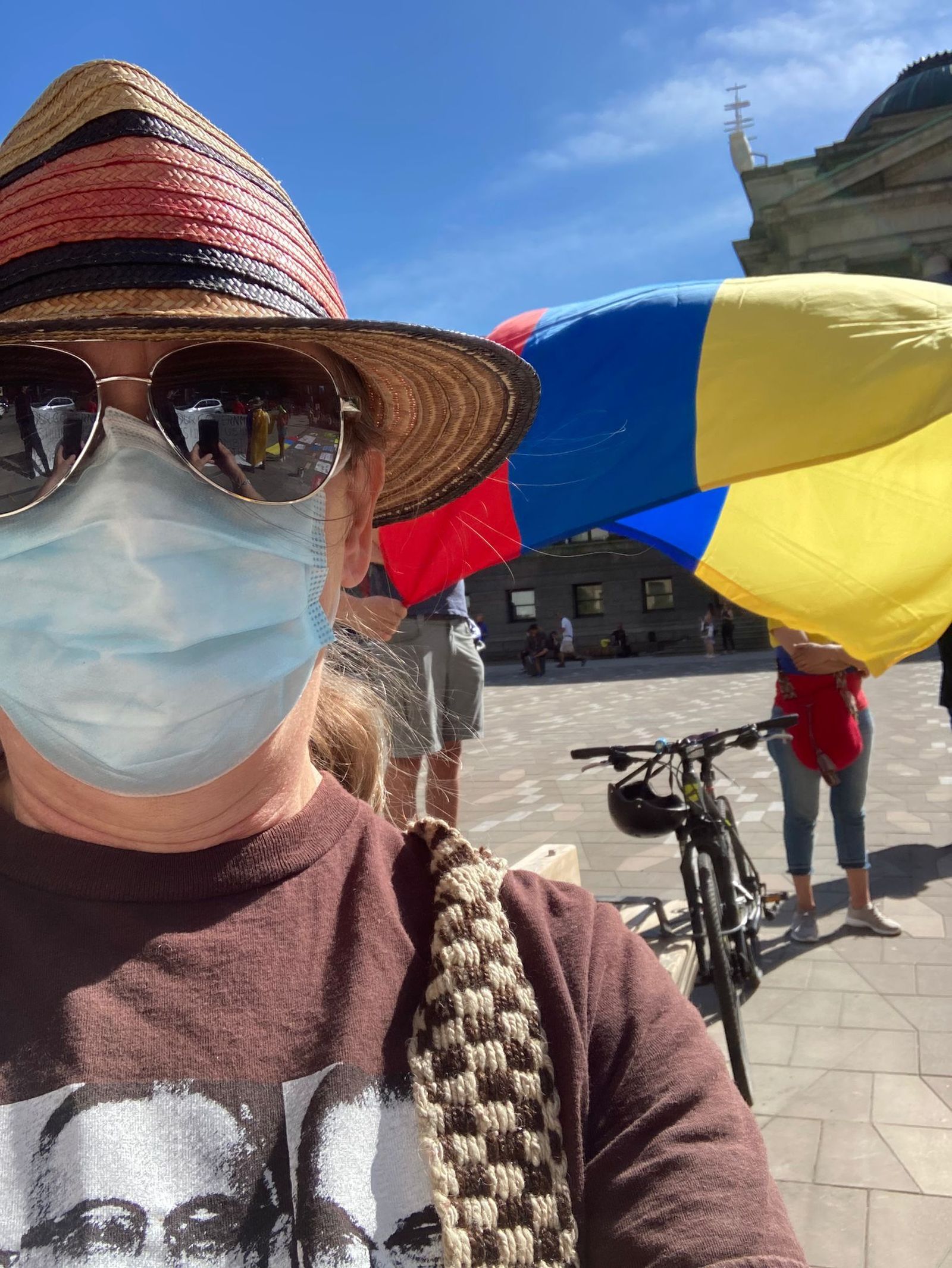 La anglicana Emilie Smith en una movilización en Vancouver (Canadá)