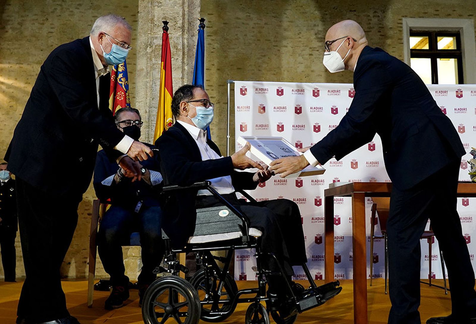 Durante la recepción del premio Castell d´Alaquás el pasado 7 de octubre
