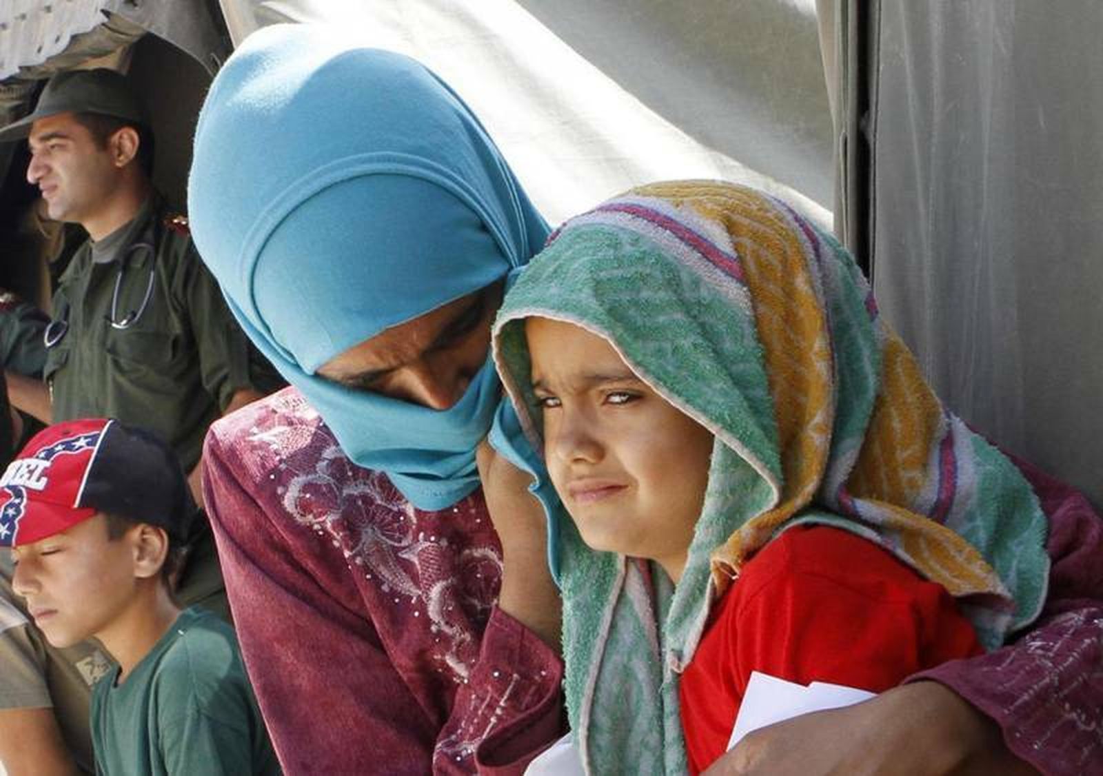 Niña siria en un campo de refugiados