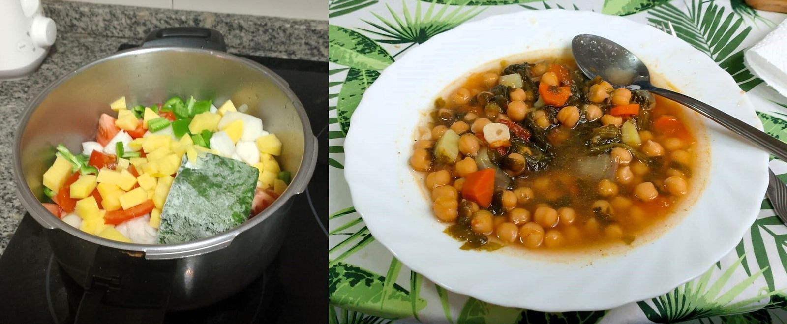 Garbanzos con espinacas