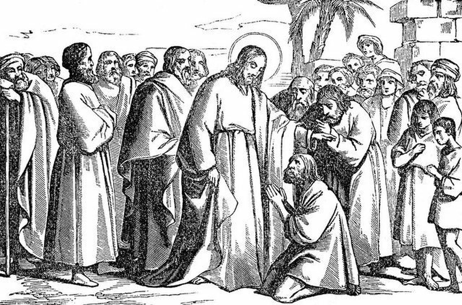 Jesucristo cura a un leproso