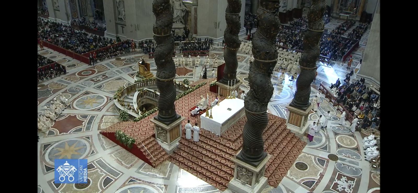Misa en el altar de Pedro