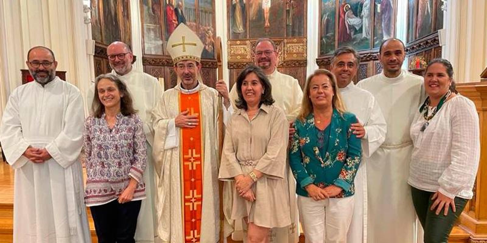 Los diáconosen la ceremonia de admisión