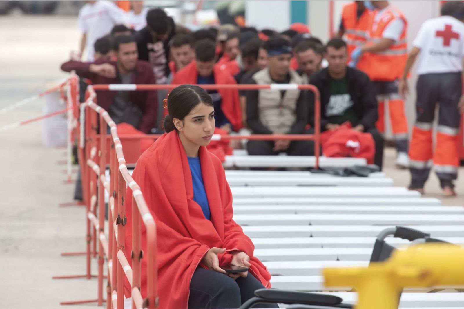 Una joven inmigrante llegada en cayuco a Canarias