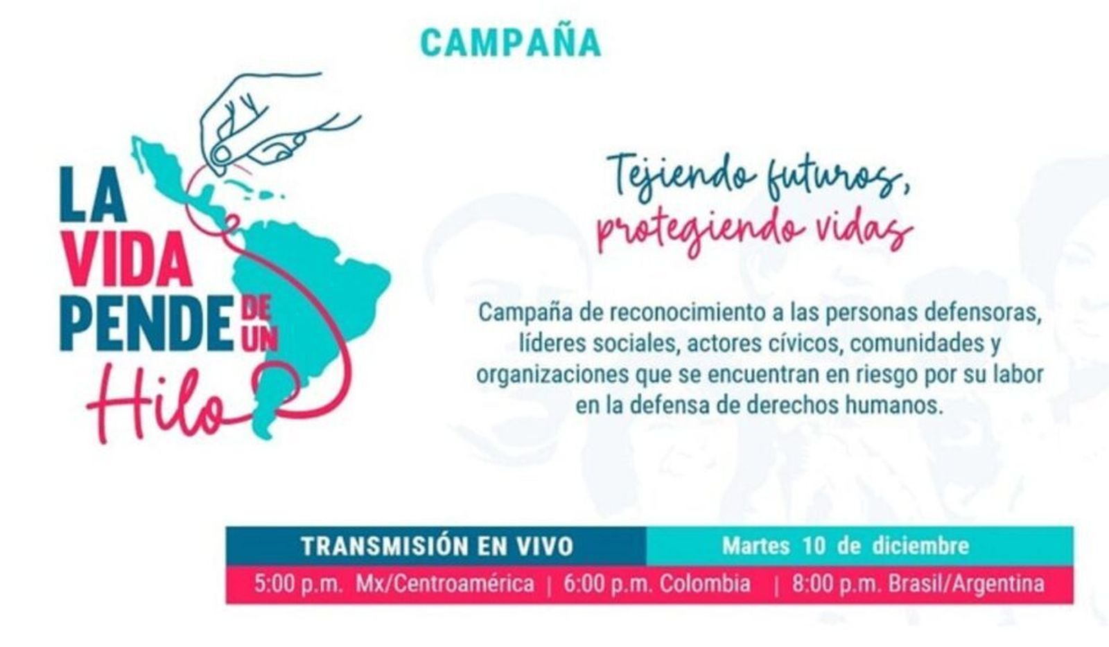 El CELAM invita al lanzamiento de la campaña "La vida pende de un hilo"
