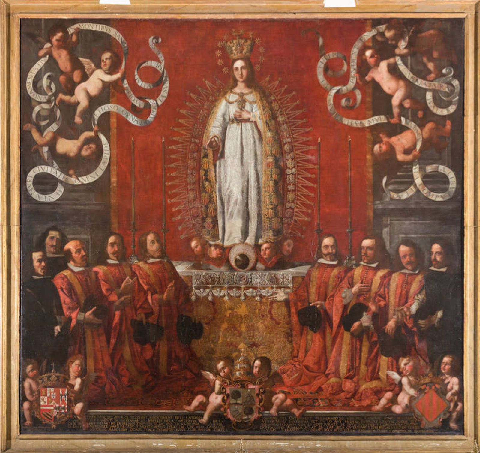 Los Jurados de la Ciudad de Valencia con la Inmaculada. Espinosa.