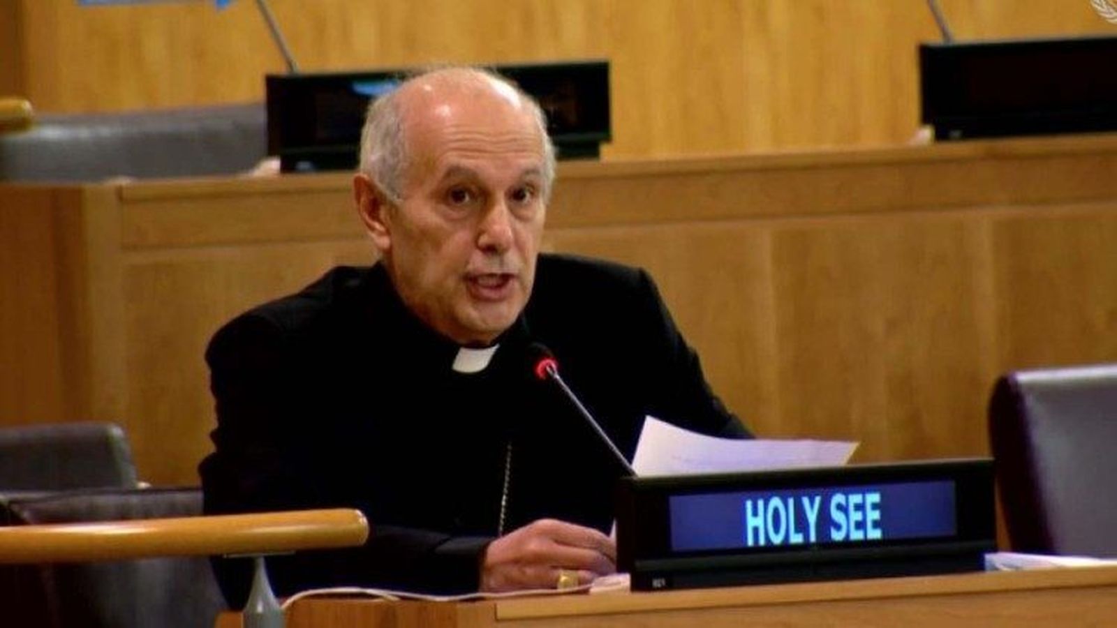 Monseñor Gabriele Giordano Caccia, Observador permanente de la Santa Sede ante la ONU en Nueva York