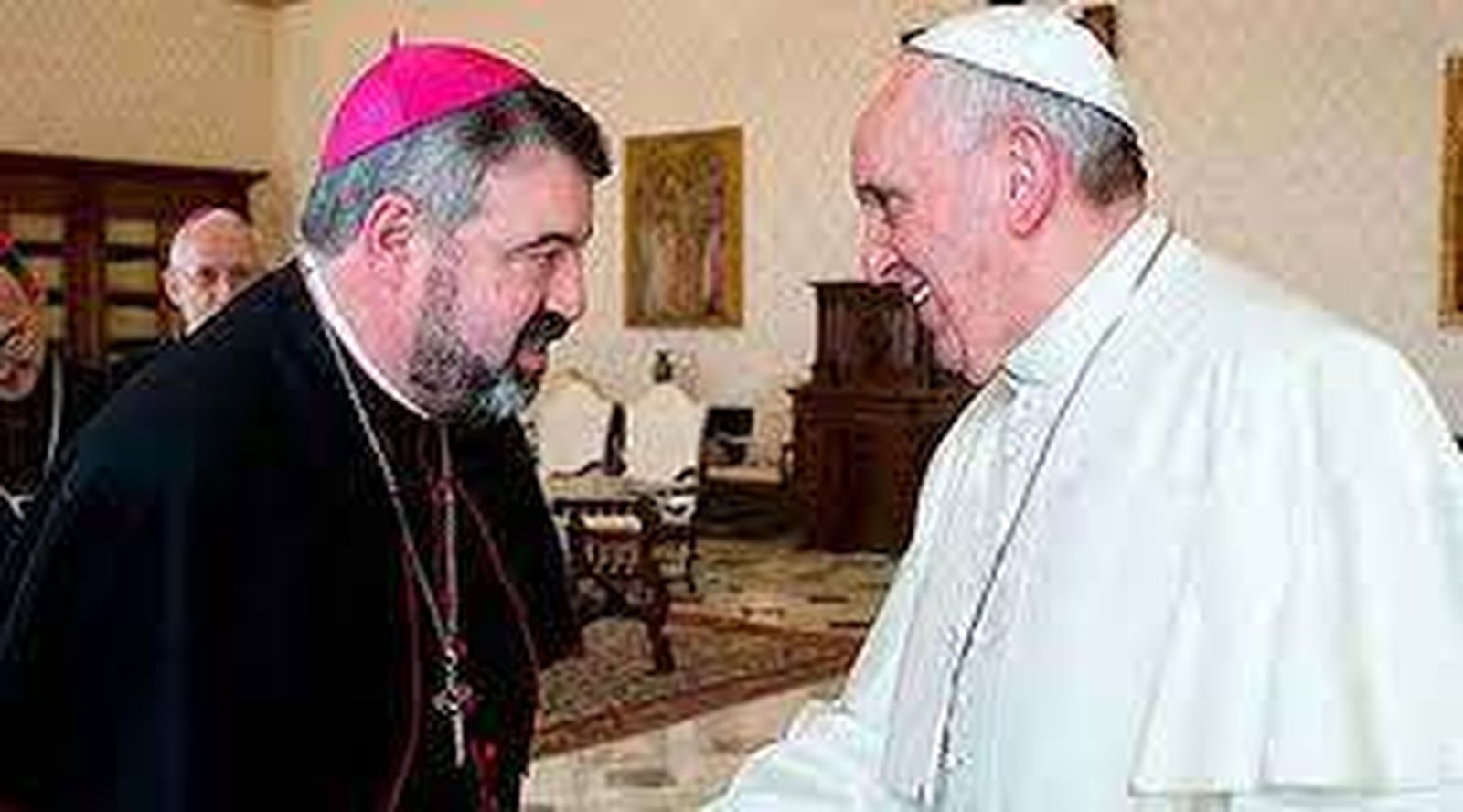 El arzobispo de Zaragoza con el Papa.