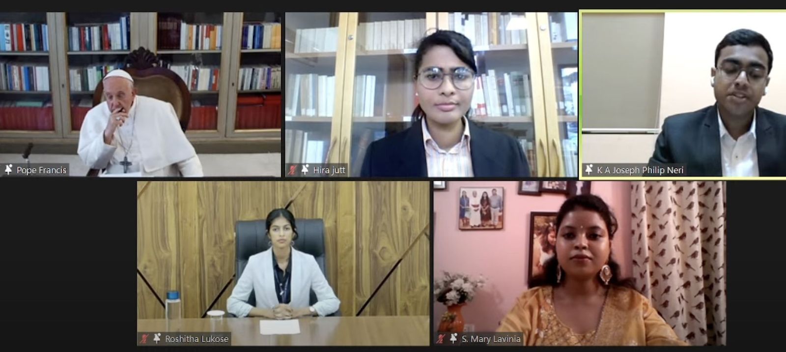 Papa y universitarios